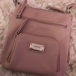 mauve shoulder bag